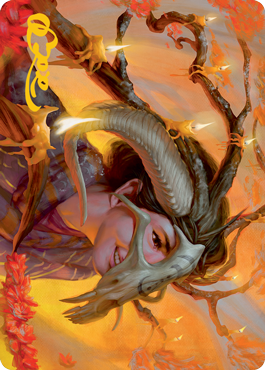 Hedgewitch's Mask Art Card (Gold-Stamped Signature) [Innistrad: Midnight Hunt Art Series] | Local Legends
