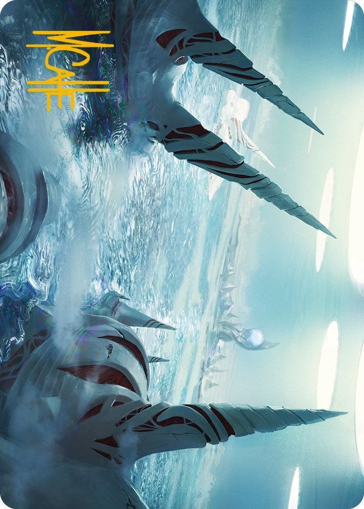 Seachrome Coast Art Card (Gold-Stamped Signature) [Phyrexia: All Will Be One Art Series] | Local Legends