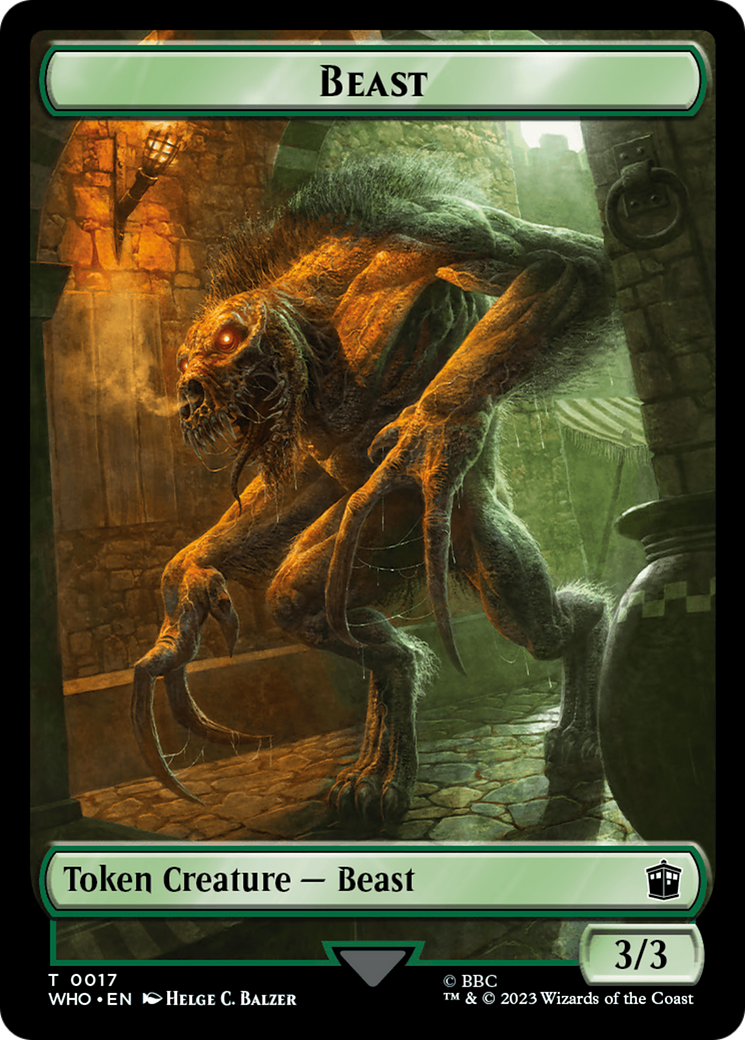 Copy // Beast Double-Sided Token [Doctor Who Tokens] | Golgari Games