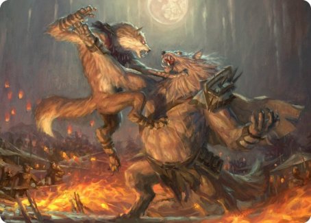Duel for Dominance Art Card [Innistrad: Midnight Hunt Art Series] | Local Legends