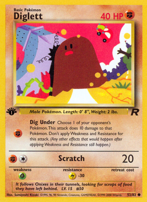 Diglett (52/82) [Team Rocket 1st Edition] | Golgari Games