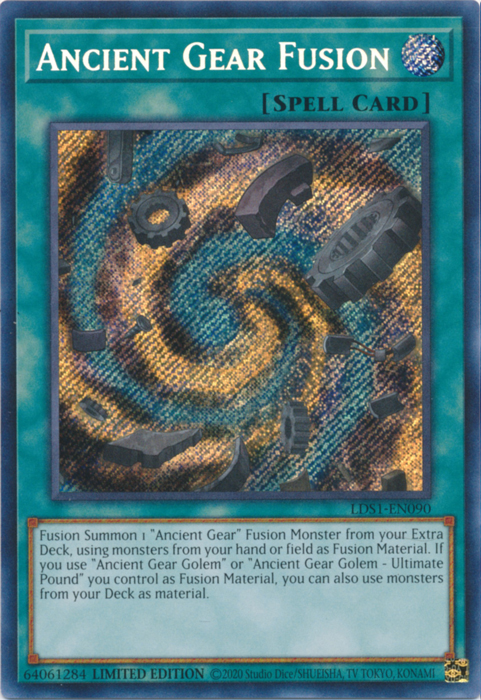 Ancient Gear Fusion [LDS1-EN090] Secret Rare | Golgari Games