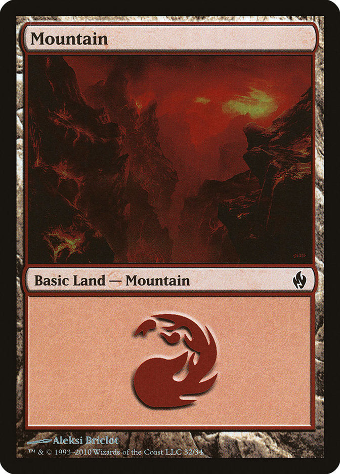 Mountain (32) [Premium Deck Series: Fire and Lightning] | Golgari Games