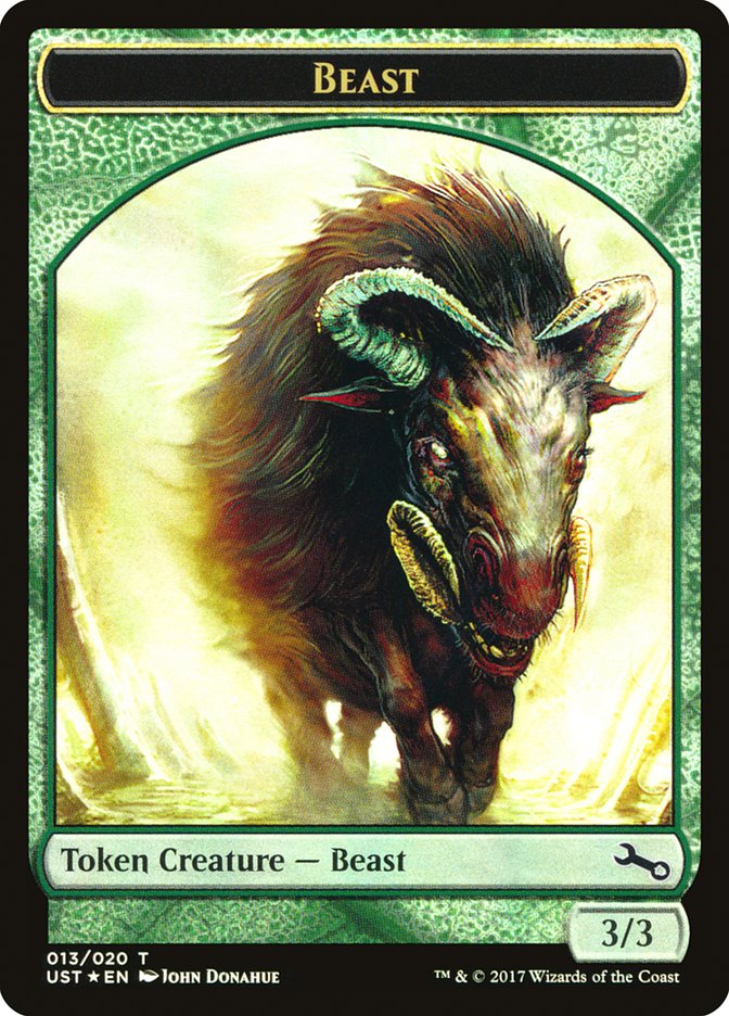 Beast // Beast Double-sided Token [Unstable Tokens] | Golgari Games