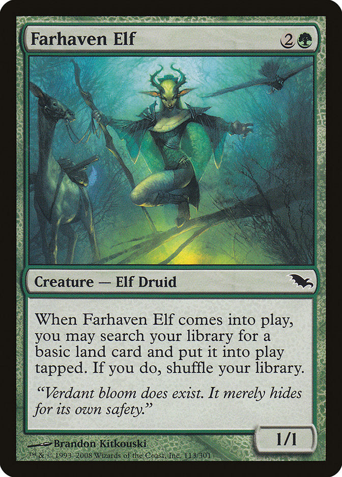 Farhaven Elf [Shadowmoor] | Golgari Games