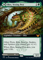 Blex, Vexing Pest // Search for Blex (Extended Art) [Strixhaven: School of Mages] | Golgari Games