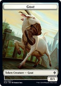 Goat // Food (17) Double-sided Token [Throne of Eldraine Tokens] | Golgari Games