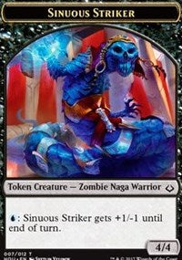 Sinuous Striker // Zombie Double-sided Token [Hour of Devastation Tokens] | Golgari Games