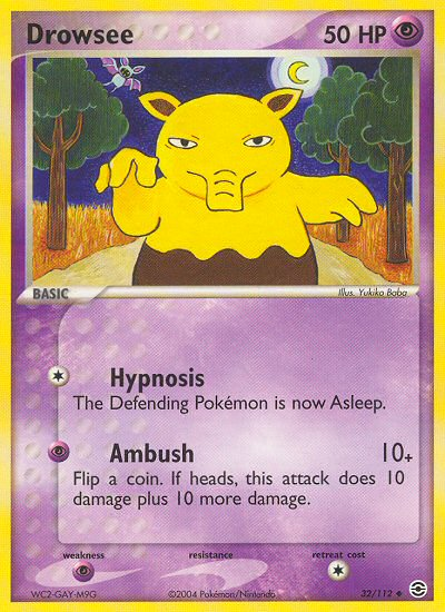 Drowzee (32/112) [EX: FireRed & LeafGreen] | Golgari Games