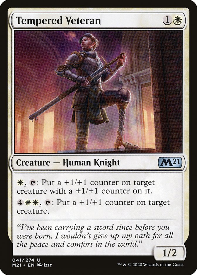 Tempered Veteran [Core Set 2021] | Local Legends