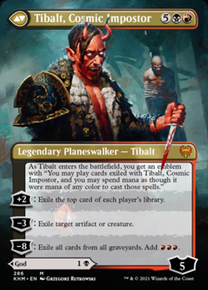 Valki, God of Lies // Tibalt, Cosmic Impostor (Borderless) [Kaldheim] | Golgari Games