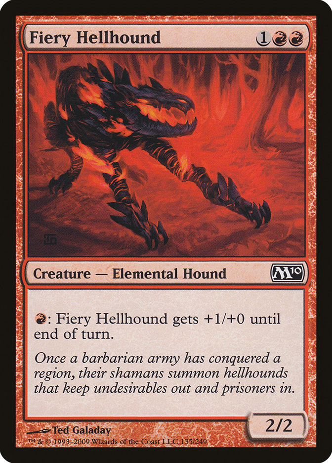 Fiery Hellhound [Magic 2010] | Golgari Games