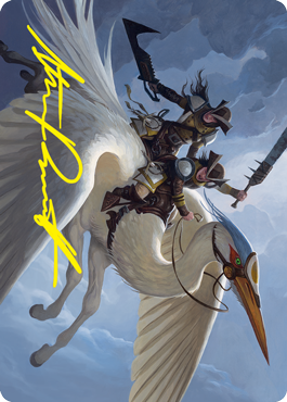 Gryffwing Cavalry Art Card (Gold-Stamped Signature) [Innistrad: Crimson Vow Art Series] | Local Legends