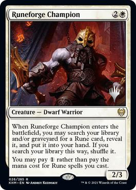 Runeforge Champion (Promo Pack) [Kaldheim Promos] | Local Legends