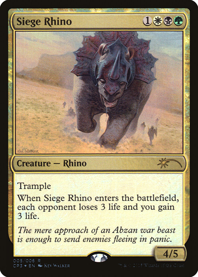 Siege Rhino [Magic Origins Clash Pack] | Golgari Games