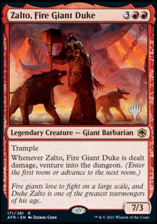 Zalto, Fire Giant Duke (Promo Pack) [Dungeons & Dragons: Adventures in the Forgotten Realms Promos] | Golgari Games