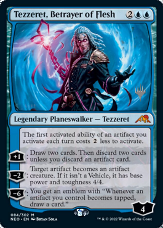 Tezzeret, Betrayer of Flesh (Promo Pack) [Kamigawa: Neon Dynasty Promos] | Golgari Games