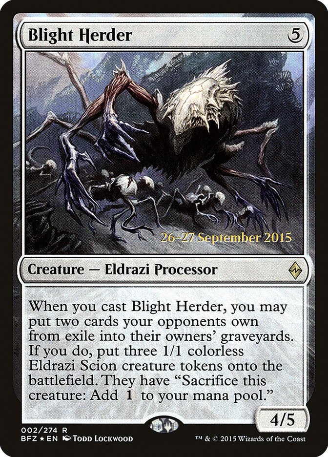 Blight Herder [Battle for Zendikar Prerelease Promos] | Golgari Games