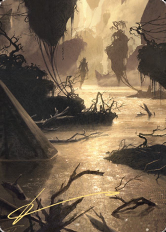 Murkwater Pathway Art Card (Gold-Stamped Signature) [Zendikar Rising Art Series] | Golgari Games