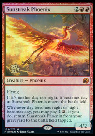 Sunstreak Phoenix [Innistrad: Midnight Hunt Prerelease Promos] | Golgari Games