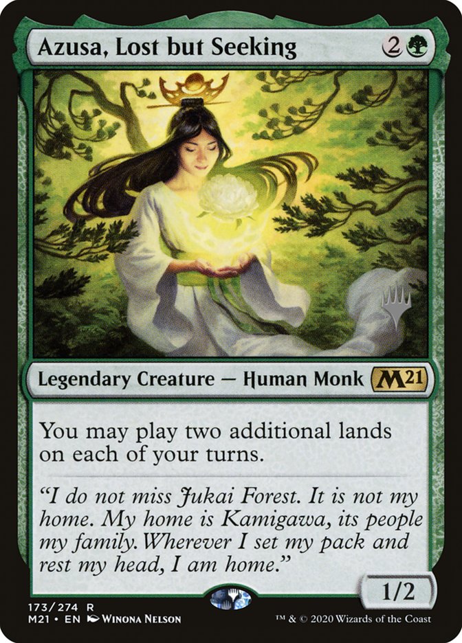 Azusa, Lost but Seeking (Promo Pack) [Core Set 2021 Promos] | Golgari Games