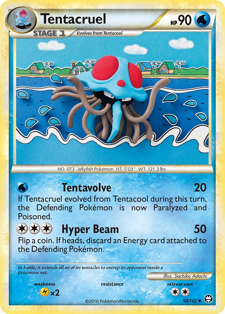 Tentacruel (50/102) [HeartGold & SoulSilver: Triumphant] | Golgari Games