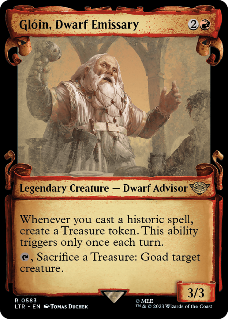 Gloin, Dwarf Emissary [The Lord of the Rings: Tales of Middle-Earth Showcase Scrolls] | Golgari Games