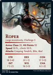 Roper Art Card (Gold-Stamped Signature) [Dungeons & Dragons: Adventures in the Forgotten Realms Art Series] | Local Legends