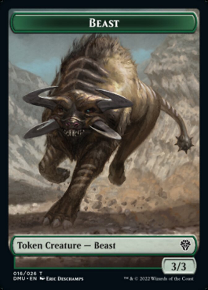 Bird (002) // Beast Double-sided Token [Dominaria United Tokens] | Local Legends