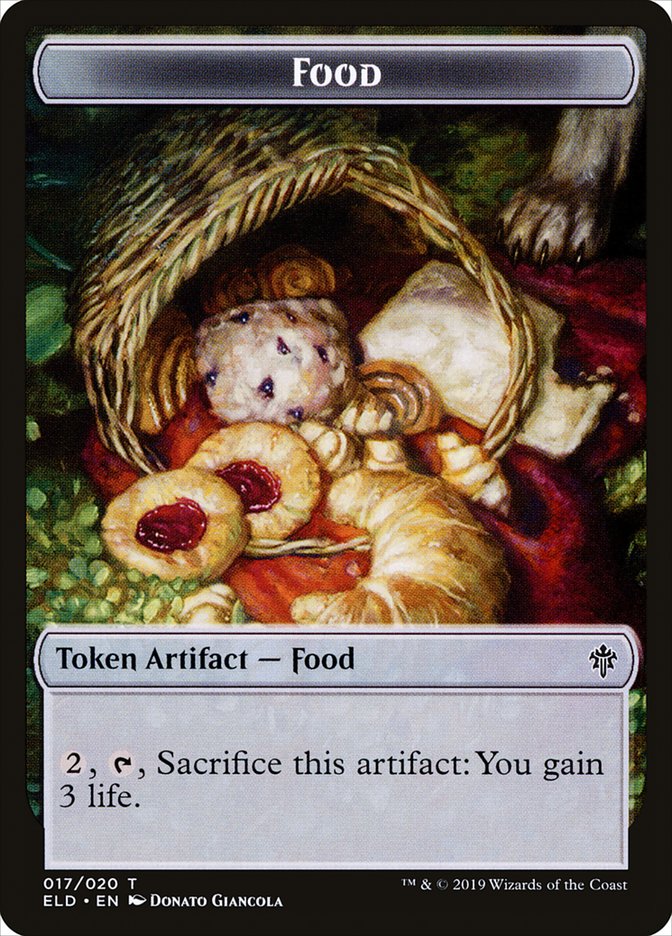 Faerie // Food (17) Double-sided Token [Throne of Eldraine Tokens] | Local Legends