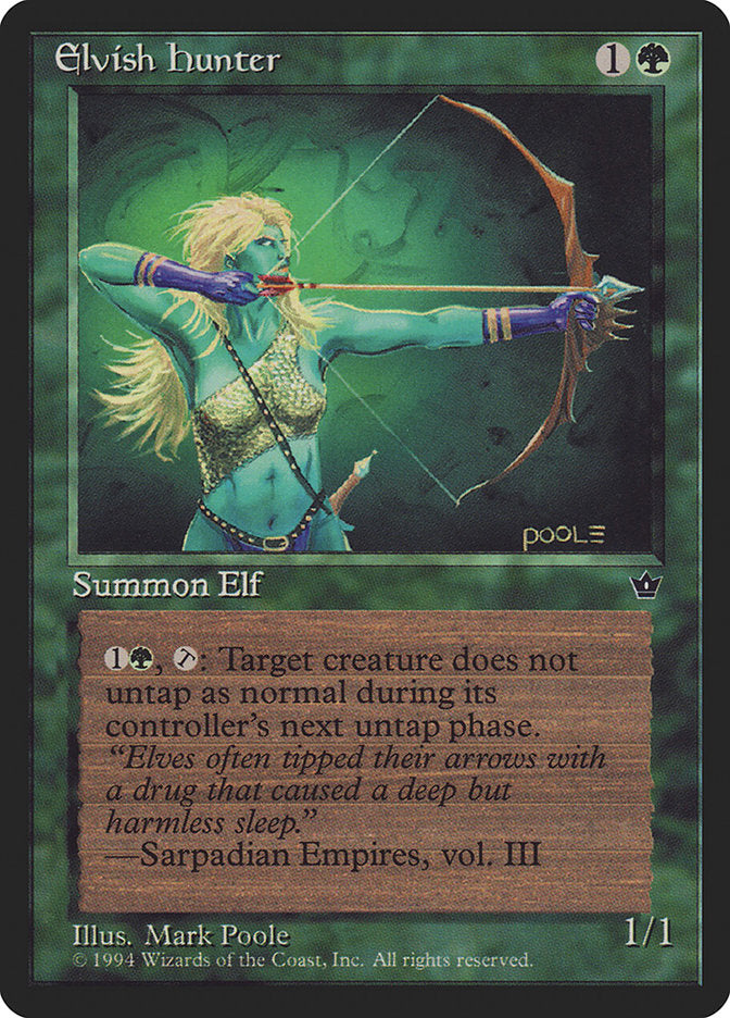 Elvish Hunter (Mark Poole) [Fallen Empires] | Local Legends