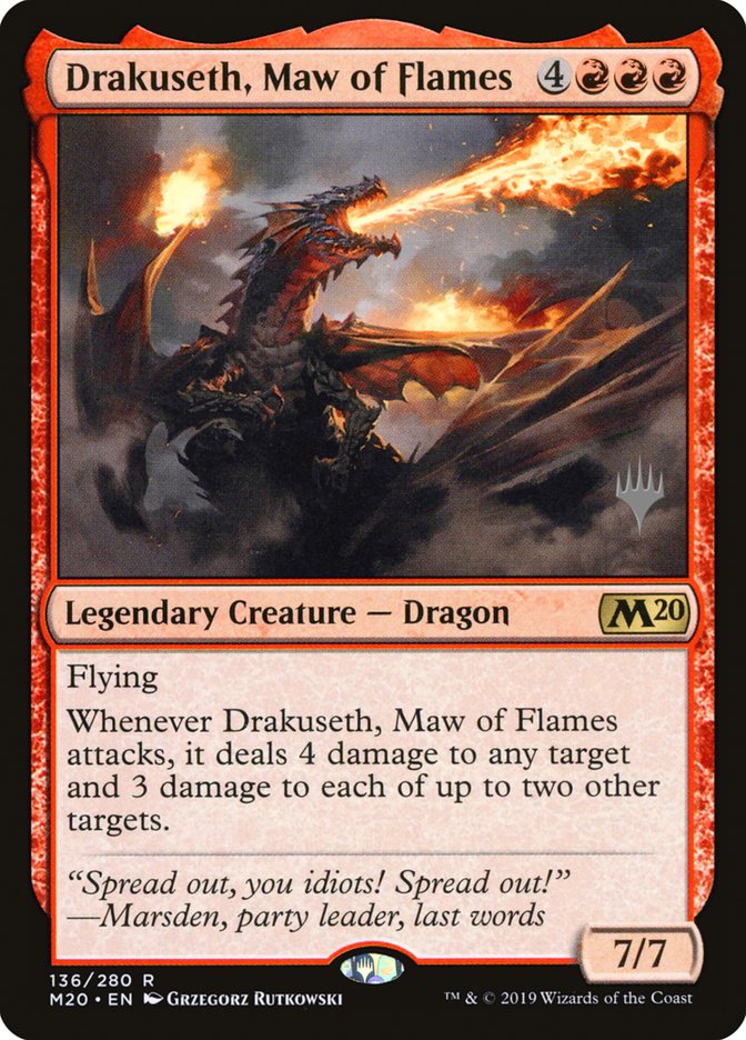 Drakuseth, Maw of Flames (Promo Pack) [Core Set 2020 Promos] | Golgari Games