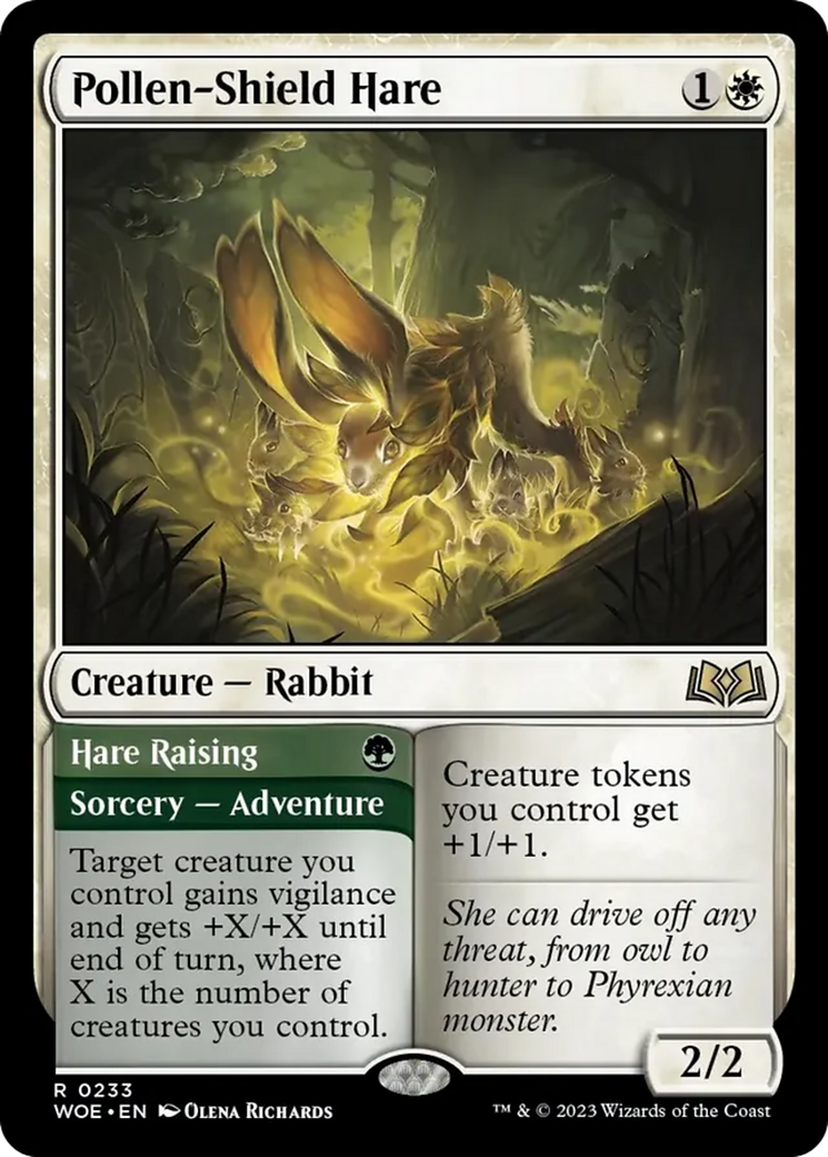 Pollen-Shield Hare // Hare Raising [Wilds of Eldraine] | Golgari Games