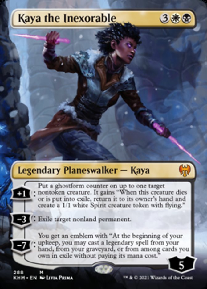 Kaya the Inexorable (Borderless) [Kaldheim] | Golgari Games