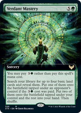 Verdant Mastery (Extended Art) [Strixhaven: School of Mages] | Golgari Games