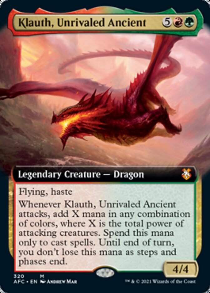 Klauth, Unrivaled Ancient (Extended Art) [Dungeons & Dragons: Adventures in the Forgotten Realms Commander] | Local Legends