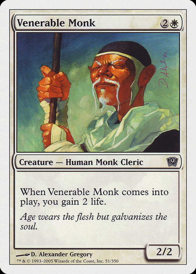 Venerable Monk [Ninth Edition] | Golgari Games