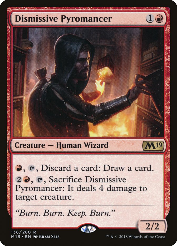 Dismissive Pyromancer [Core Set 2019] | Golgari Games