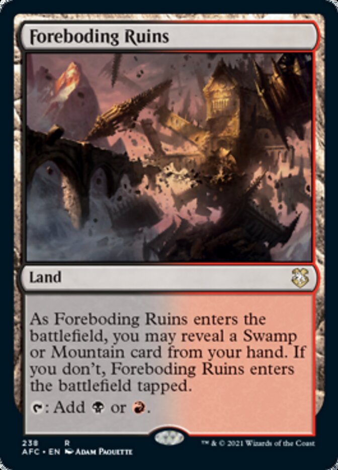 Foreboding Ruins [Dungeons & Dragons: Adventures in the Forgotten Realms Commander] | Local Legends