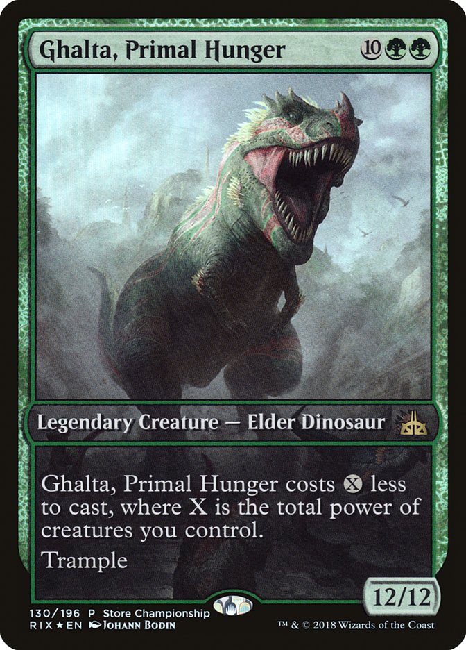 Ghalta, Primal Hunger (Store Championship) (Extended Art) [Rivals of Ixalan Promos] | Golgari Games