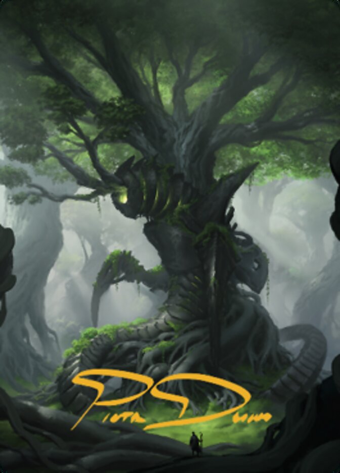 Forest Art Card (Gold-Stamped Signature) [The Brothers' War Art Series] | Golgari Games