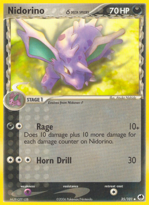 Nidorino (35/101) (Delta Species) [EX: Dragon Frontiers] | Golgari Games