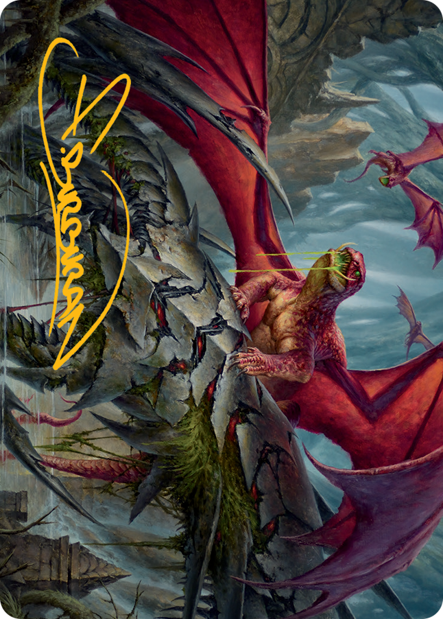 Hoarding Broodlord Art Card (Gold-Stamped Signature) [March of the Machine Art Series] | Local Legends