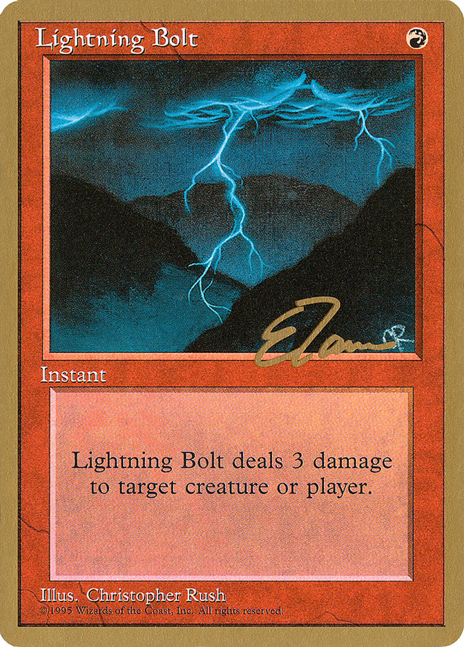 Lightning Bolt (Eric Tam) [Pro Tour Collector Set] | Local Legends
