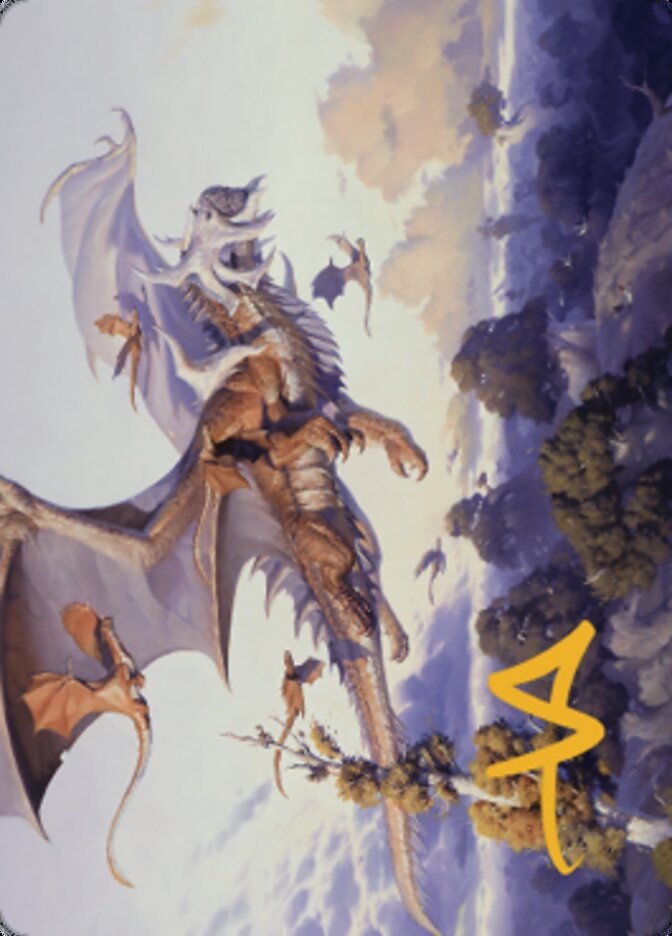 Rith, Liberated Primeval Art Card (Gold-Stamped Signature) [Dominaria United Art Series] | Local Legends