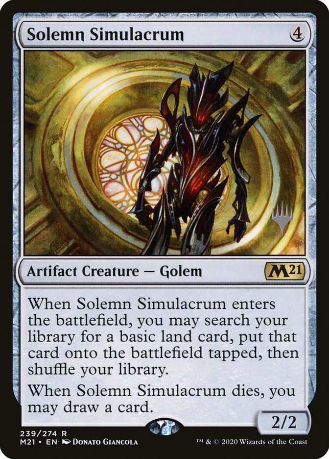 Solemn Simulacrum (Promo Pack) [Core Set 2021 Promos] | Local Legends