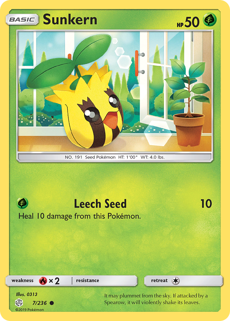 Sunkern (7/236) [Sun & Moon: Cosmic Eclipse] | Local Legends