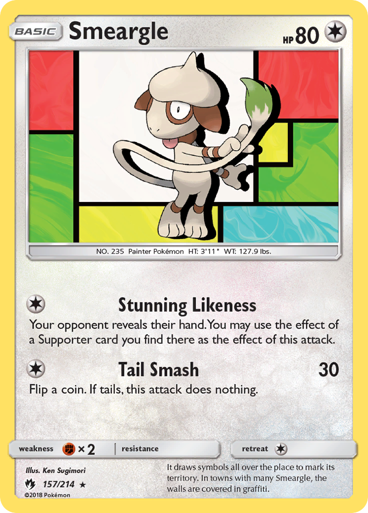 Smeargle (157/214) [Sun & Moon: Lost Thunder] | Golgari Games