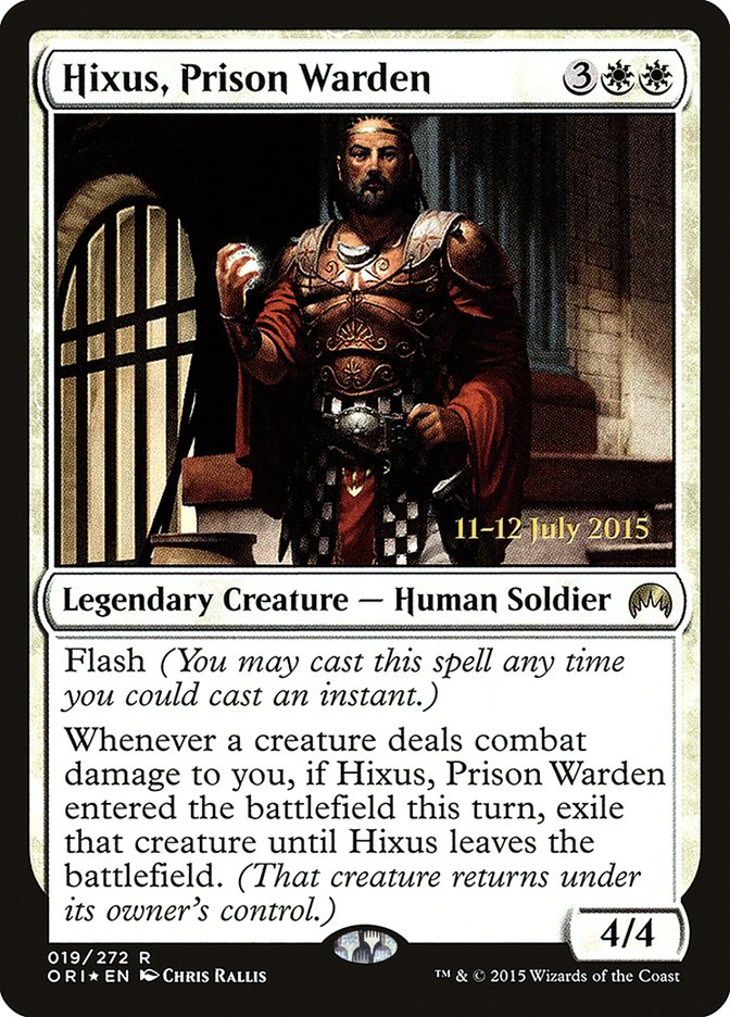 Hixus, Prison Warden [Magic Origins Prerelease Promos] | Golgari Games