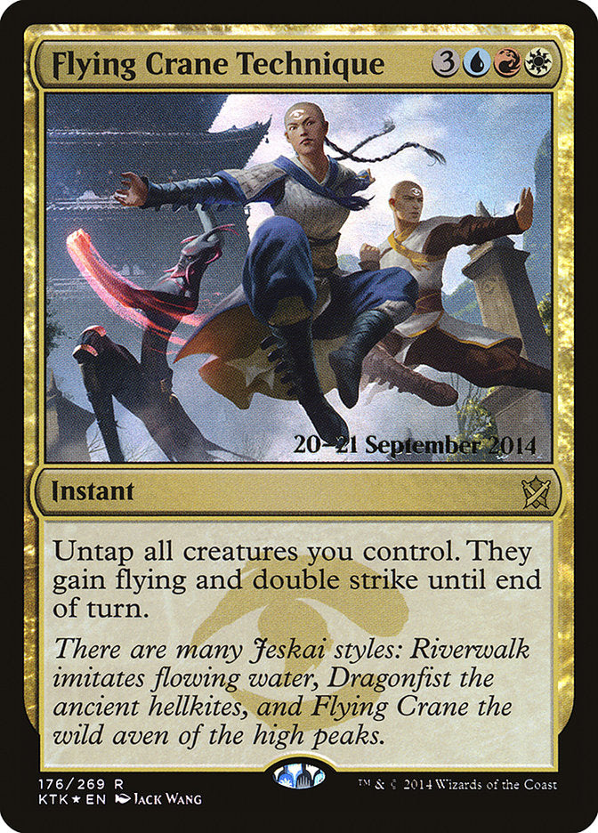 Flying Crane Technique [Khans of Tarkir Prerelease Promos] | Golgari Games